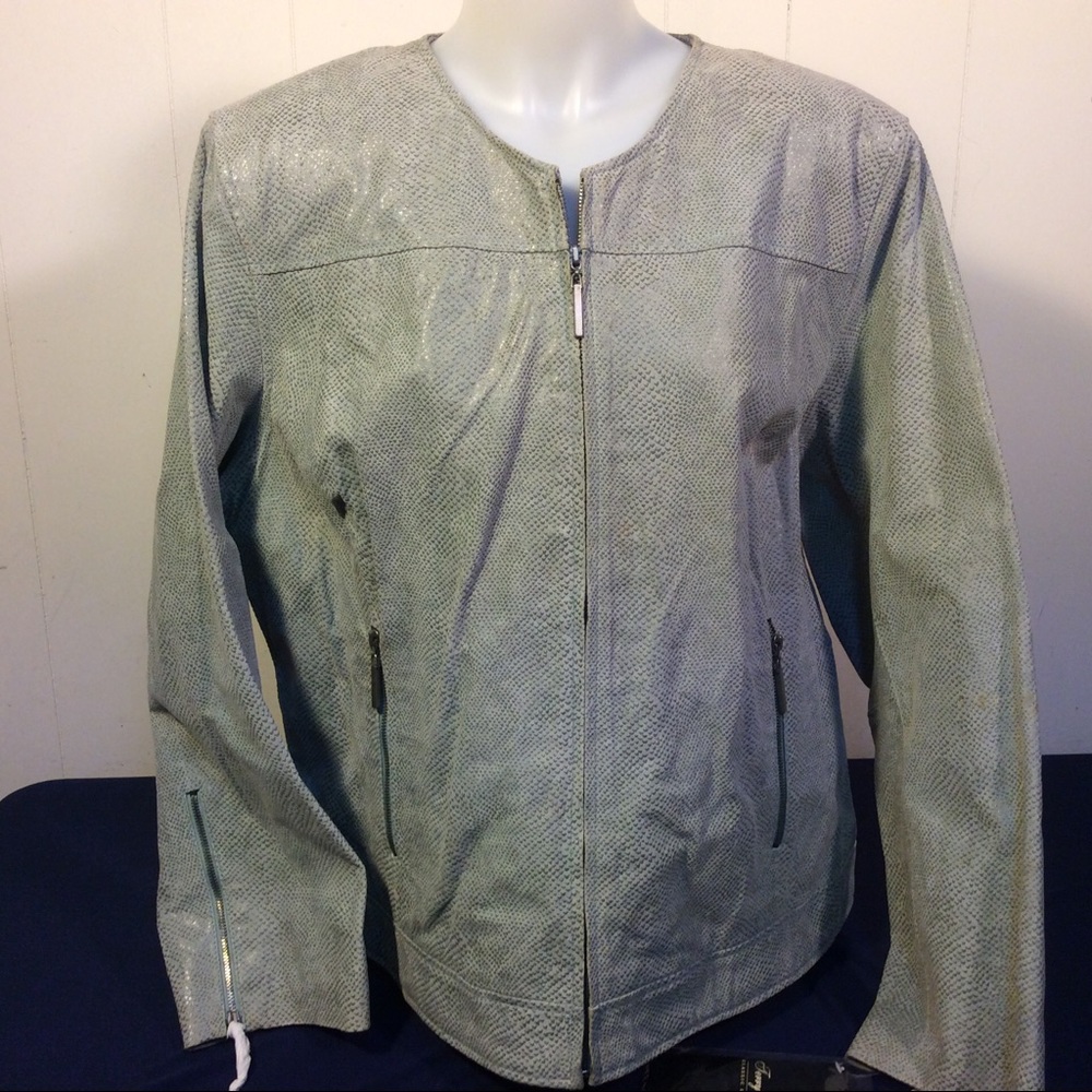 NWT Terry Lewis Classic Luxuries Womens leather jacket size 1X